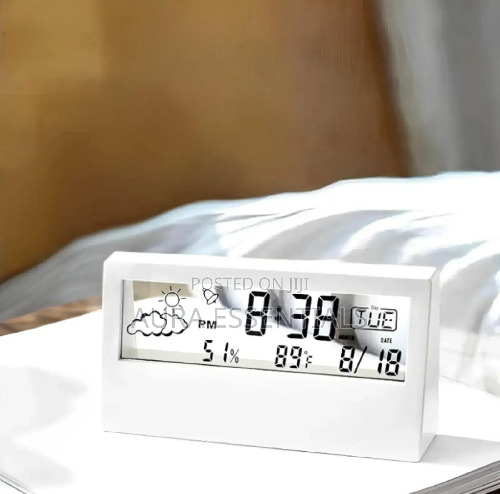 Digital Alarm Clock Transparent Modern Design