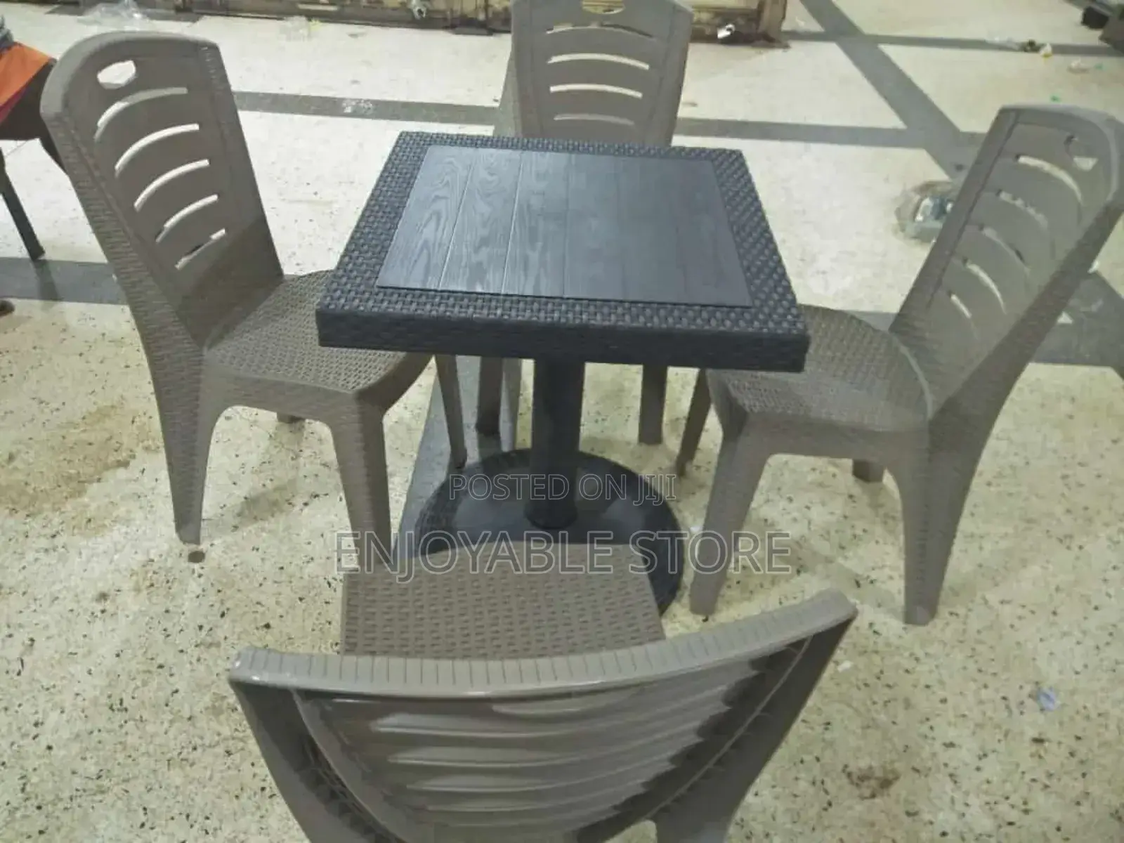 Bar/Restaurant/Dining Table and 4 Chairs Plastic