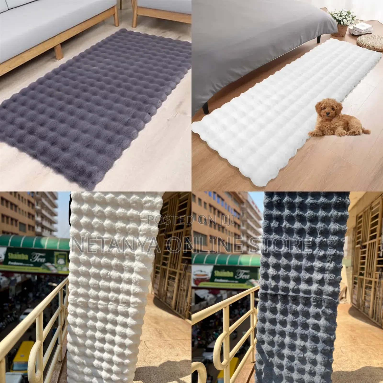 High Quality Rabbit Fur Bedside Rugs