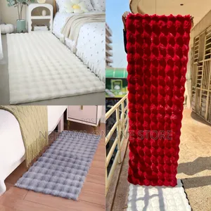 High Quality Rabbit Fur Bedside Rugs