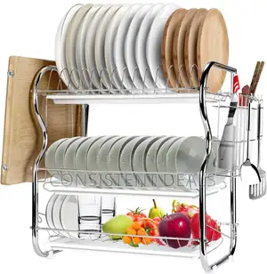3 Tier Stainless Dish Drying Drained Rack