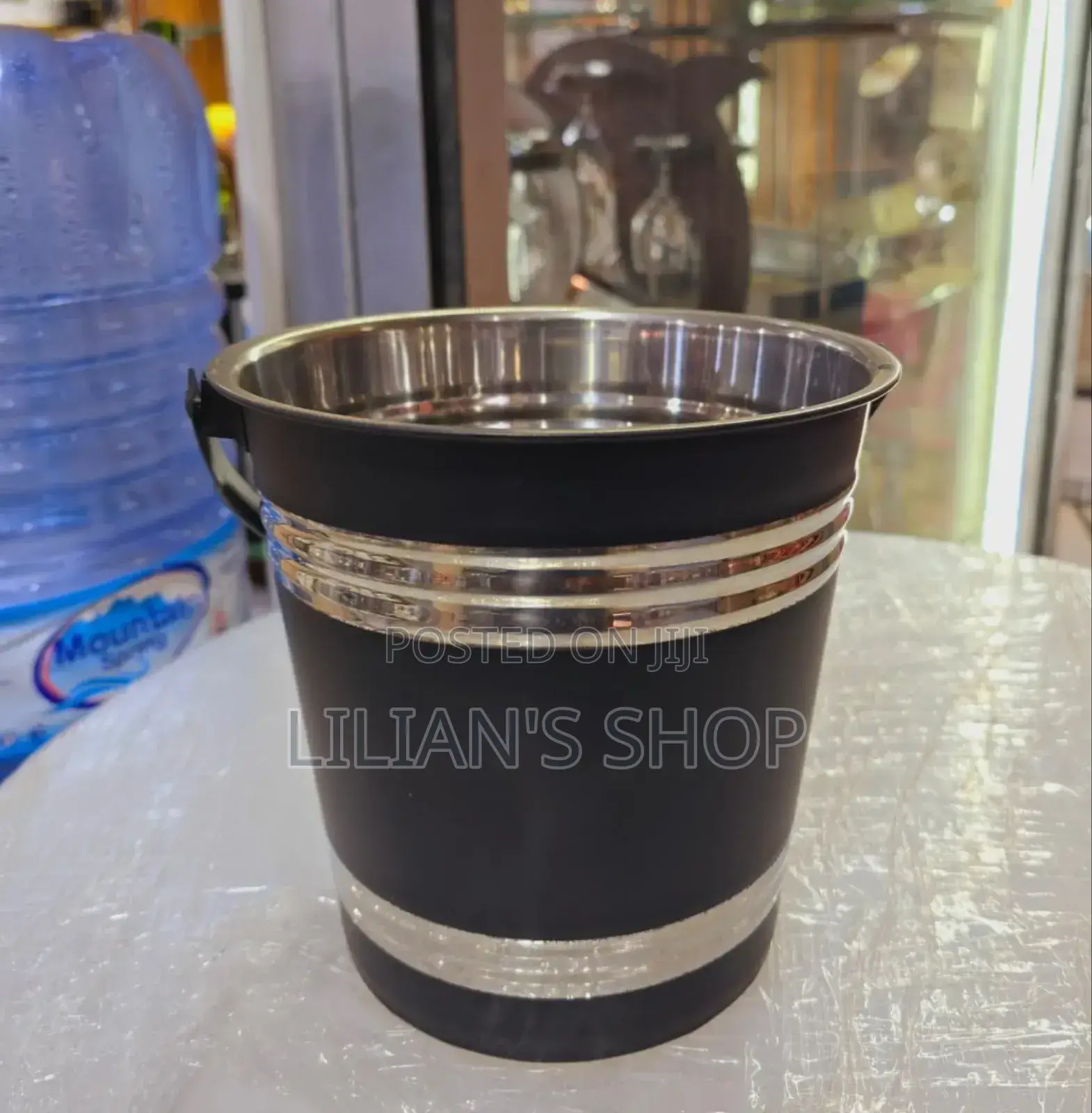 Genuine Sliver Black Ice Bucket Wine Bucket