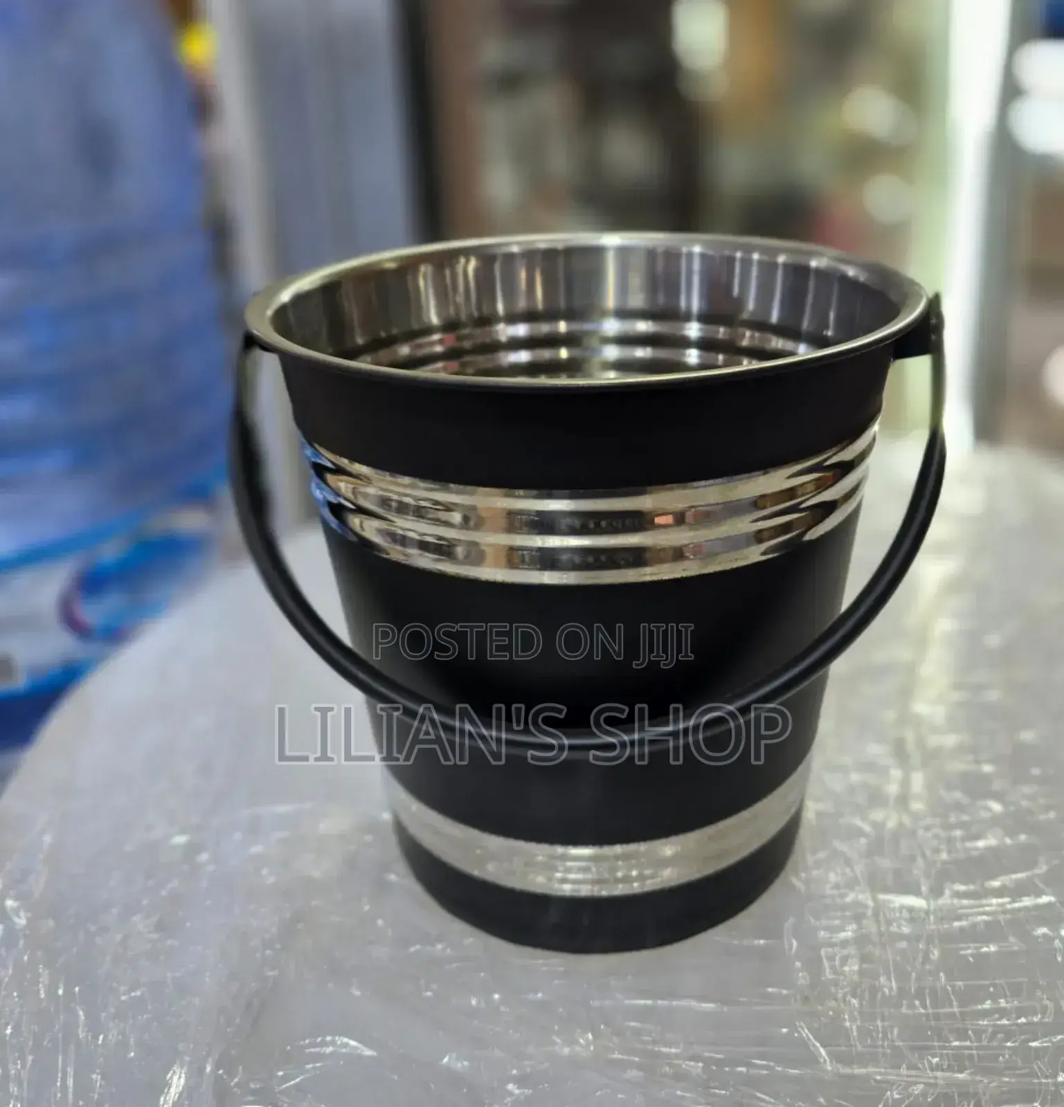 Genuine Sliver Black Ice Bucket Wine Bucket