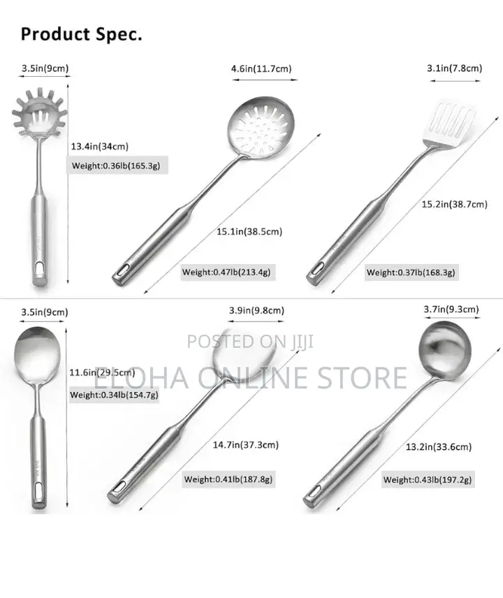 Stainless Steel Kitchen Utensils Set 6 PCS