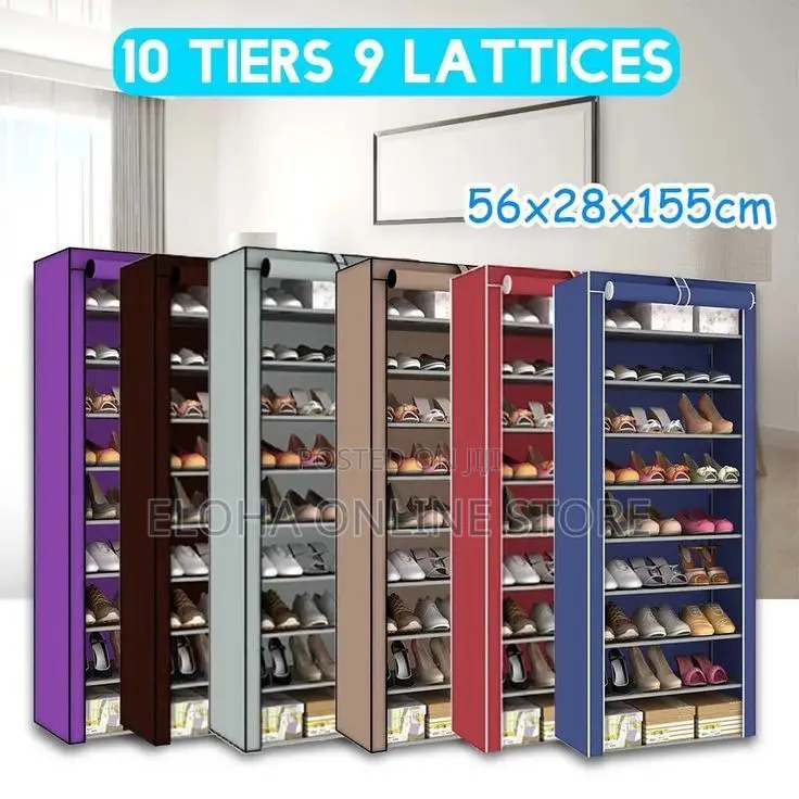 Shoe Shelf Shoe Organizer Cabinet With Nonwoven Fabric Cover