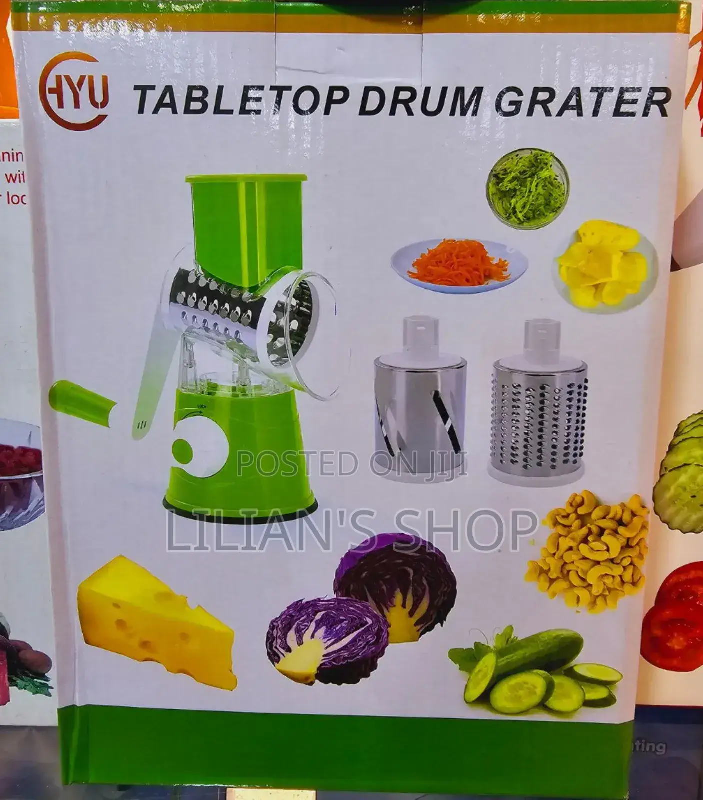 Table Top Drum Grater - Home Made Easy Salad Maker