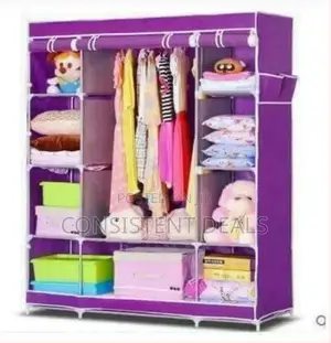 3 Colour Wooden Frame Wardrobe
