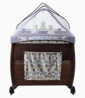 Multi- Color Baby Bed With Mosquito Net