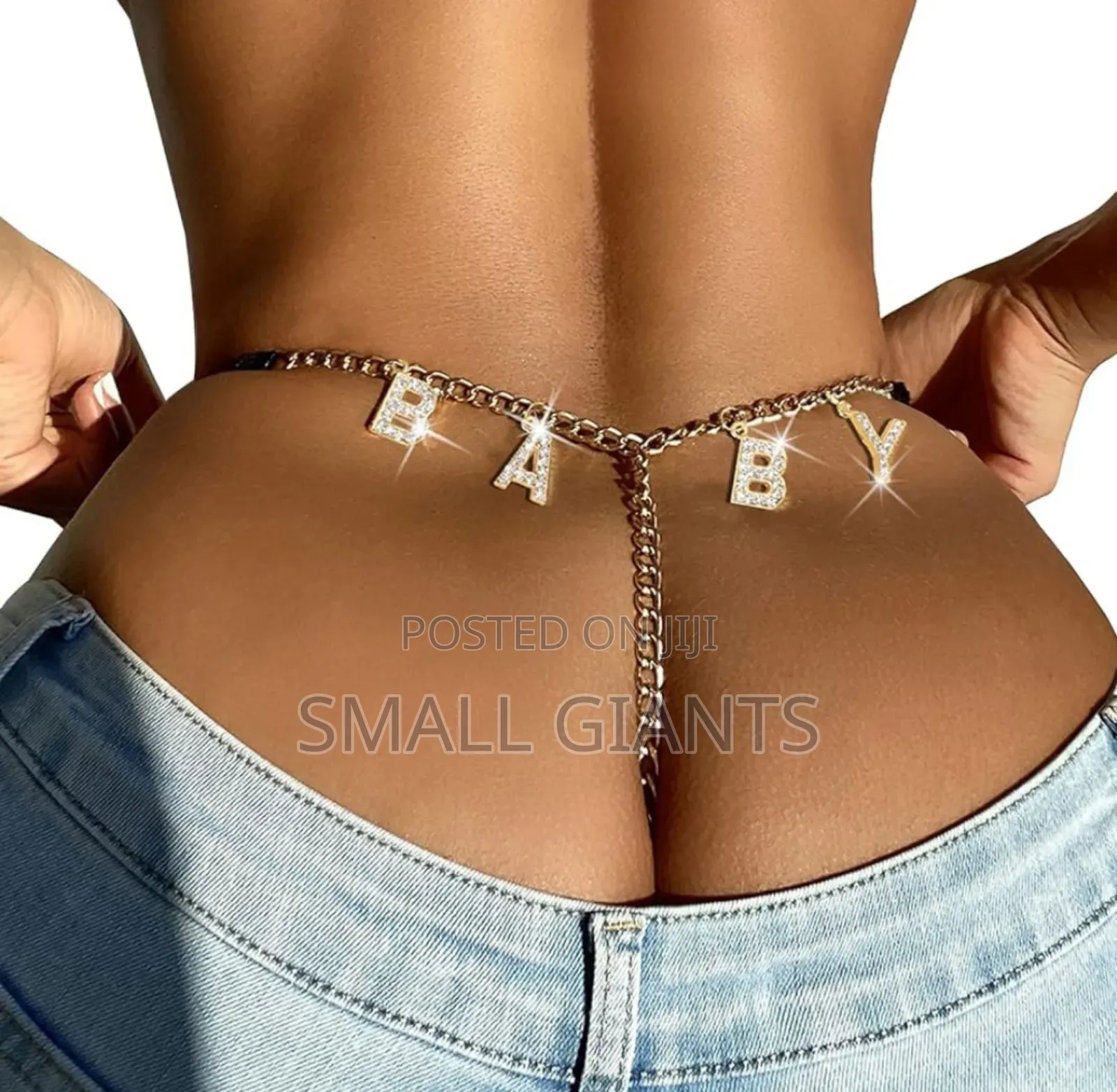 Women's Sexy Underwear Lace Rhinestone Gold Chain
