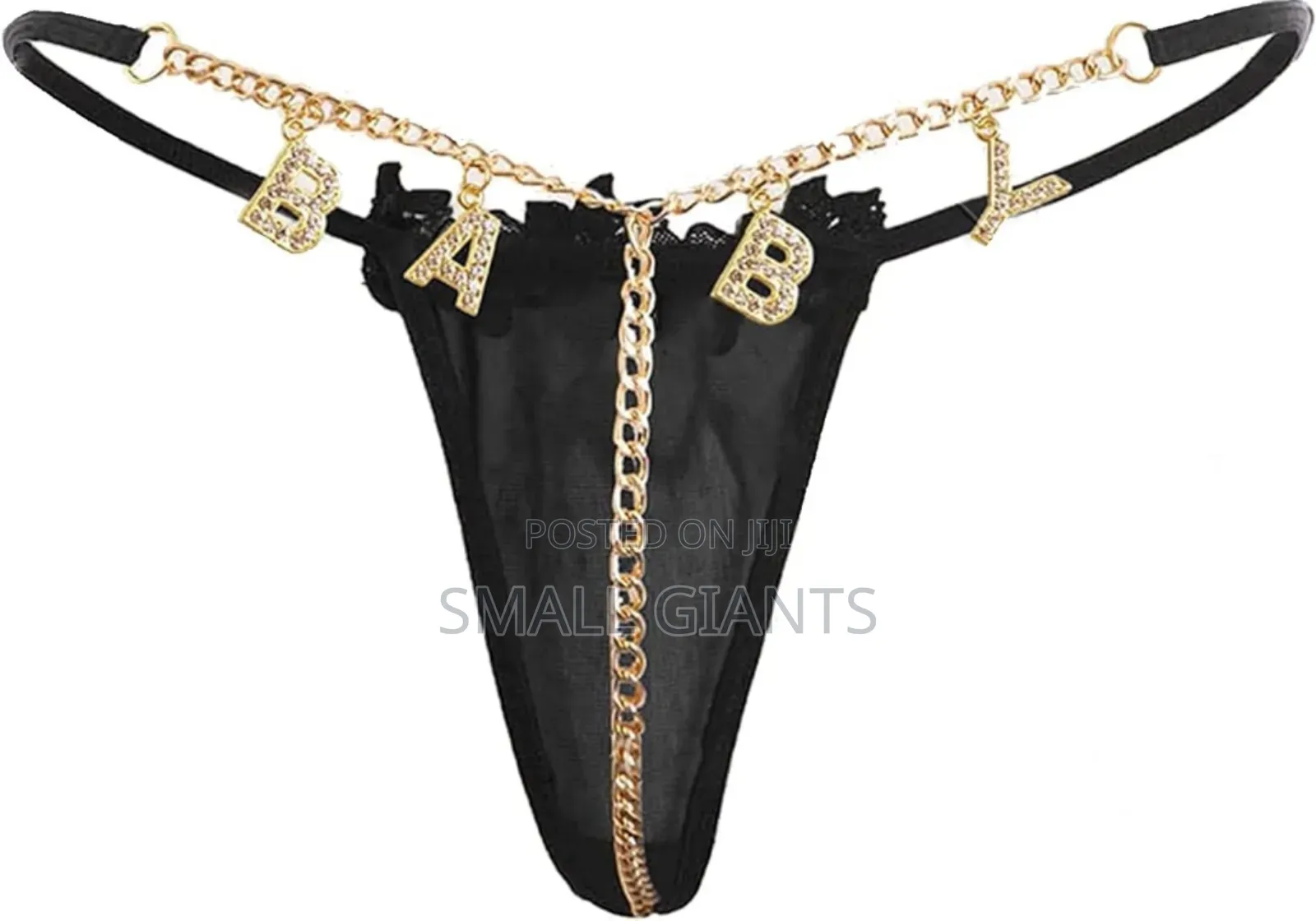 Women's Sexy Underwear Lace Rhinestone Gold Chain