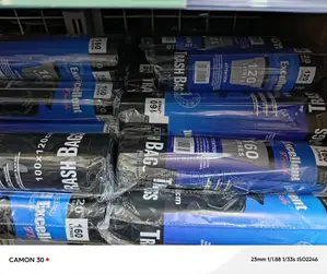160ltrs Black Trash Bags (15 Bags)