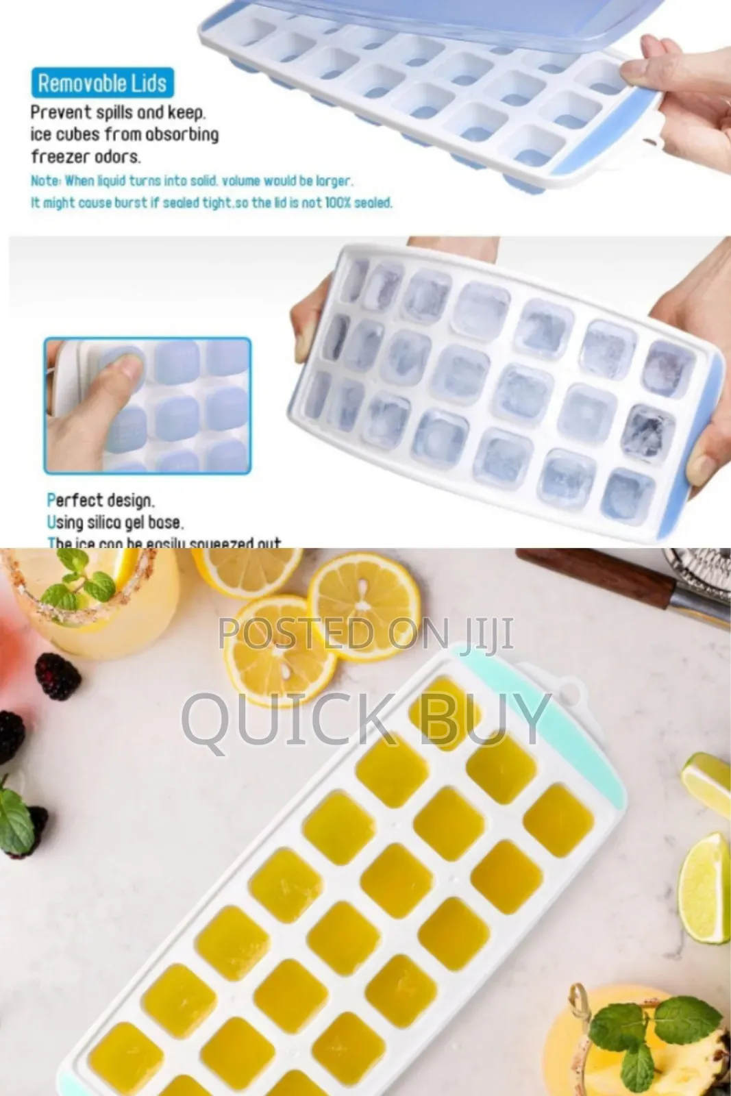 Grade Flexible Silicone Ice Cube Trays