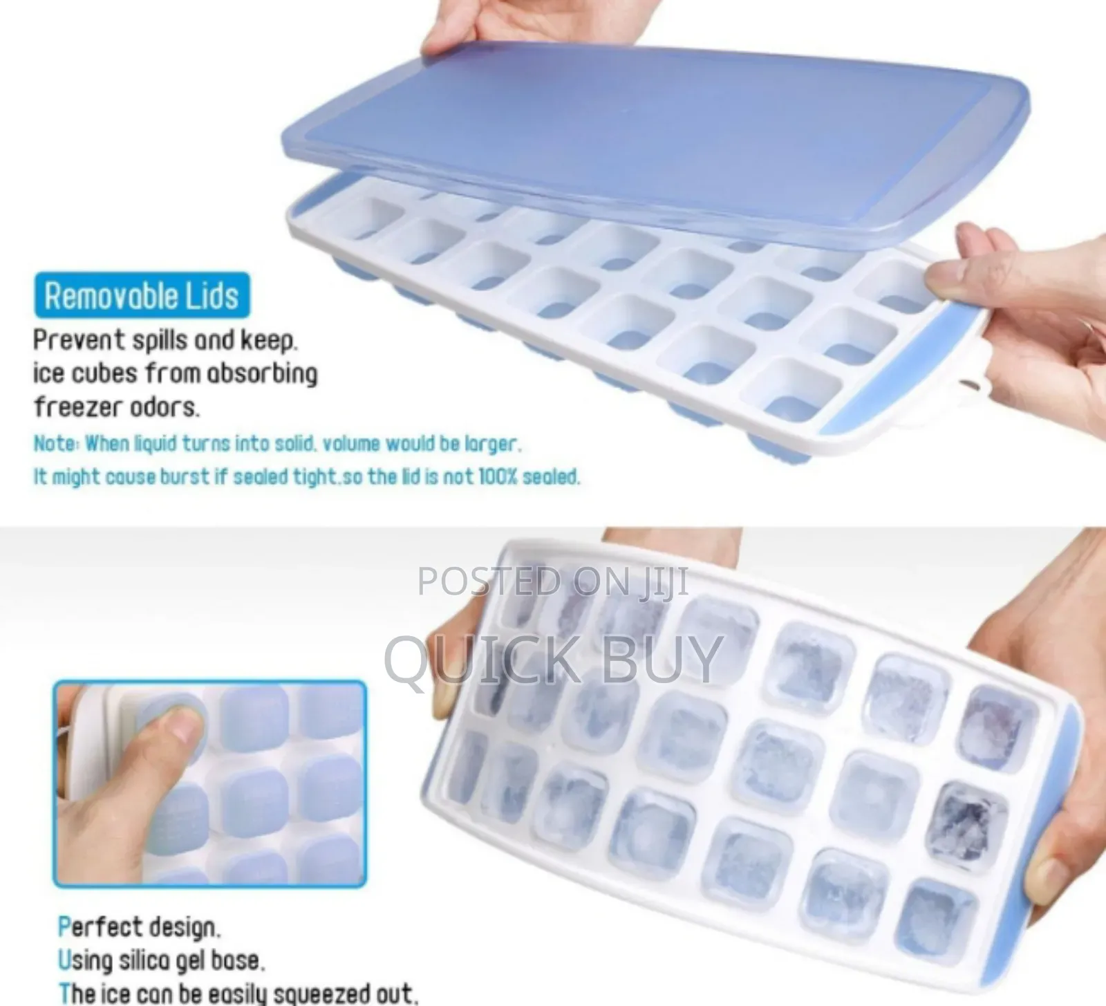 Grade Flexible Silicone Ice Cube Trays