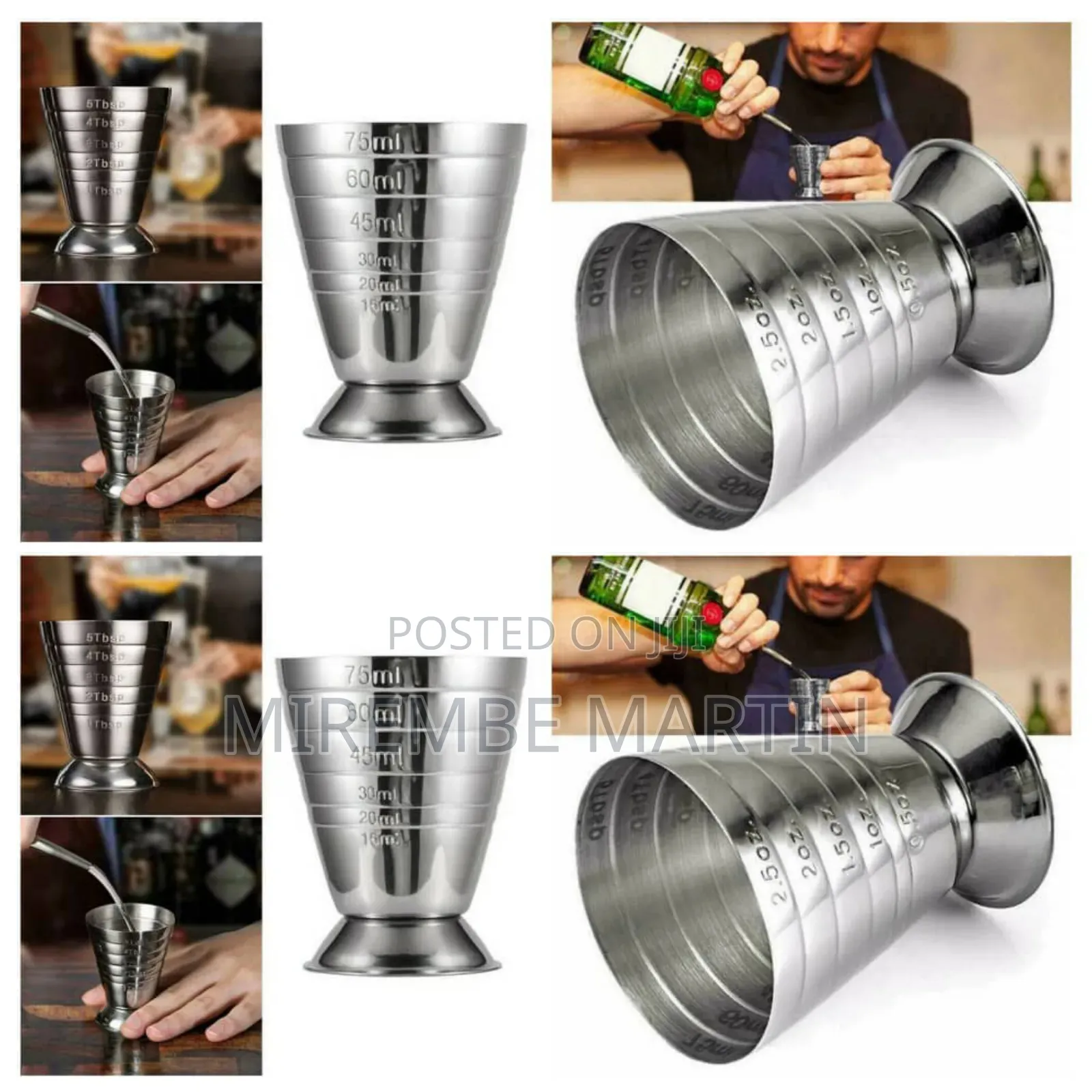 Stainless Cocktail Measuring Cups