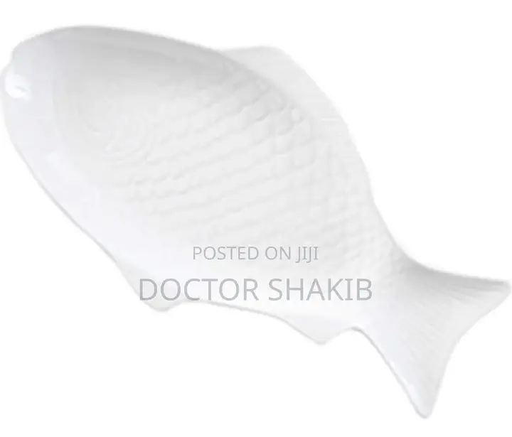 New 11'' Fish-Shaped Dinner Platter-White