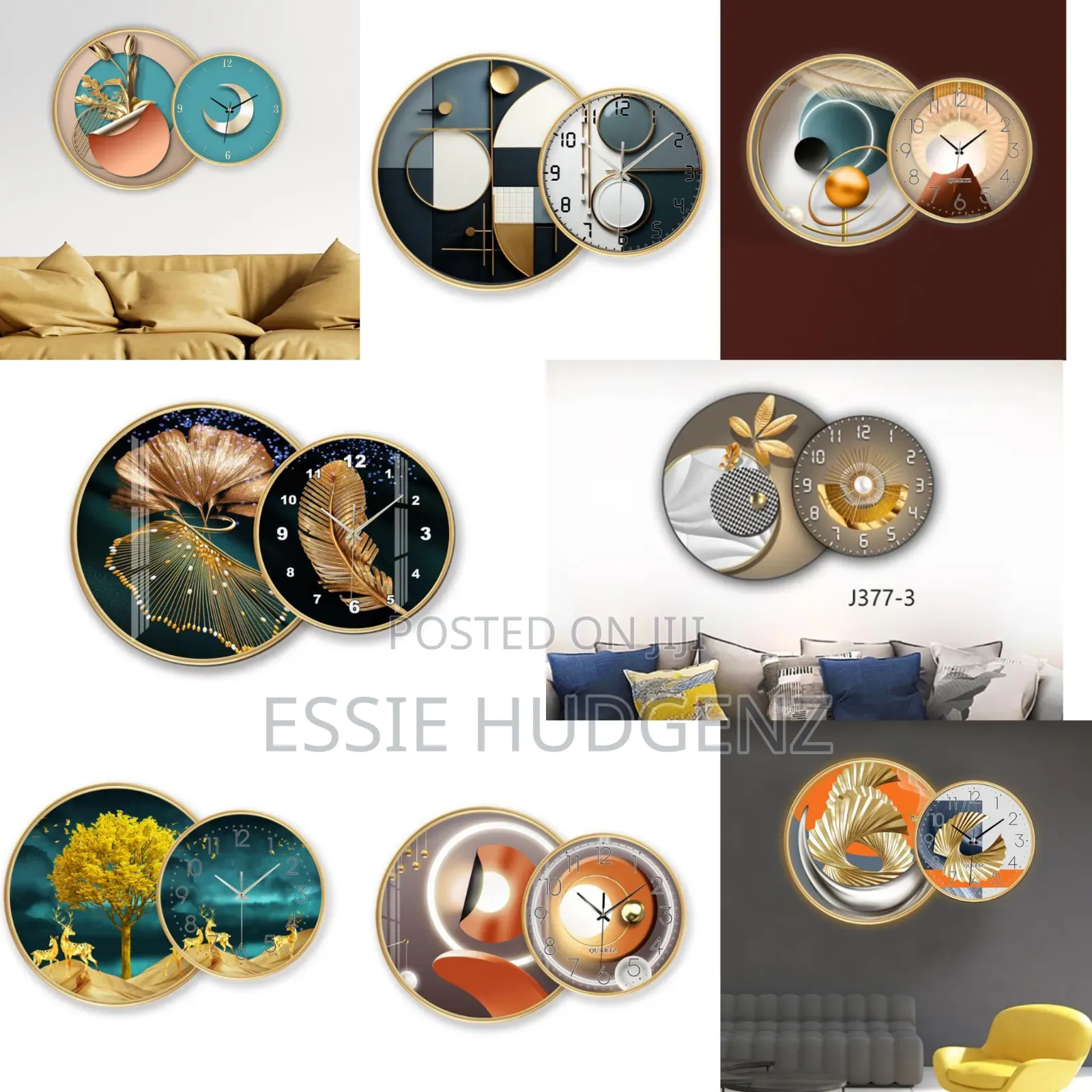 2in1 Wall Art Clock