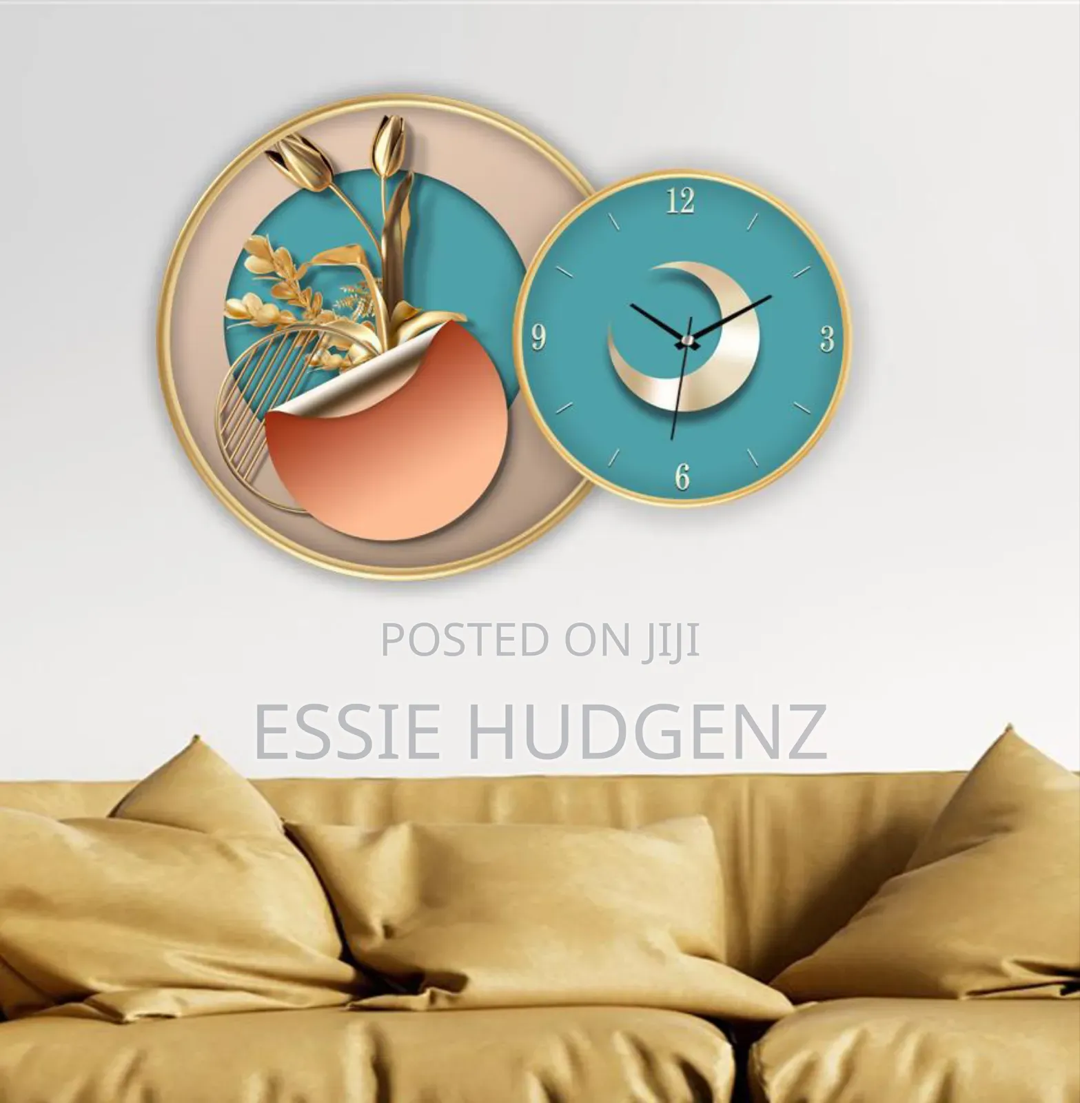 2in1 Wall Art Clock