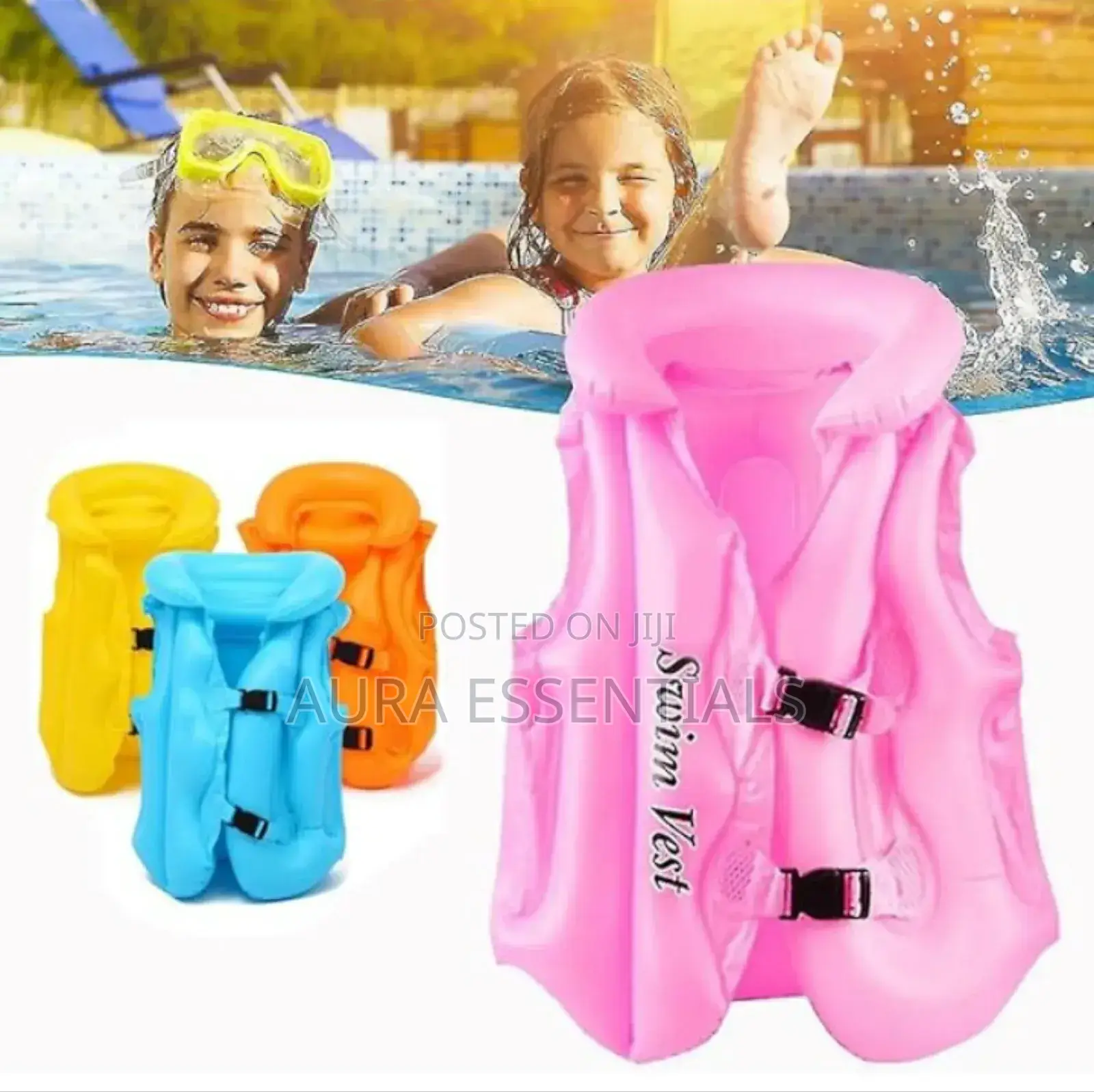 Kids Inflatable Swimming Life Jacket