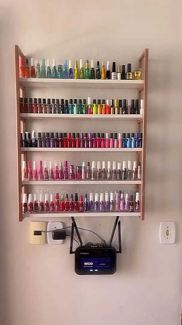 80 X 60cm Nail Polish Display Shelf for Manicure/ Pedi Salon