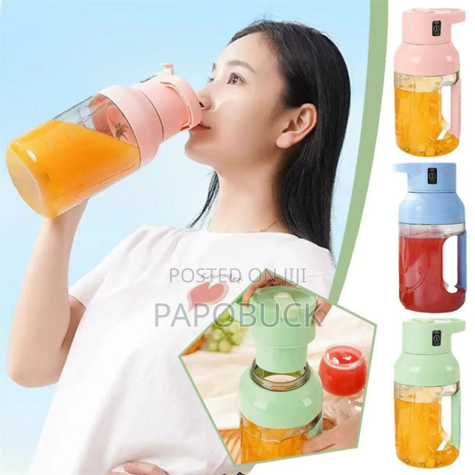 Electric Rechargeable Fruit Juicer With 8 Blades