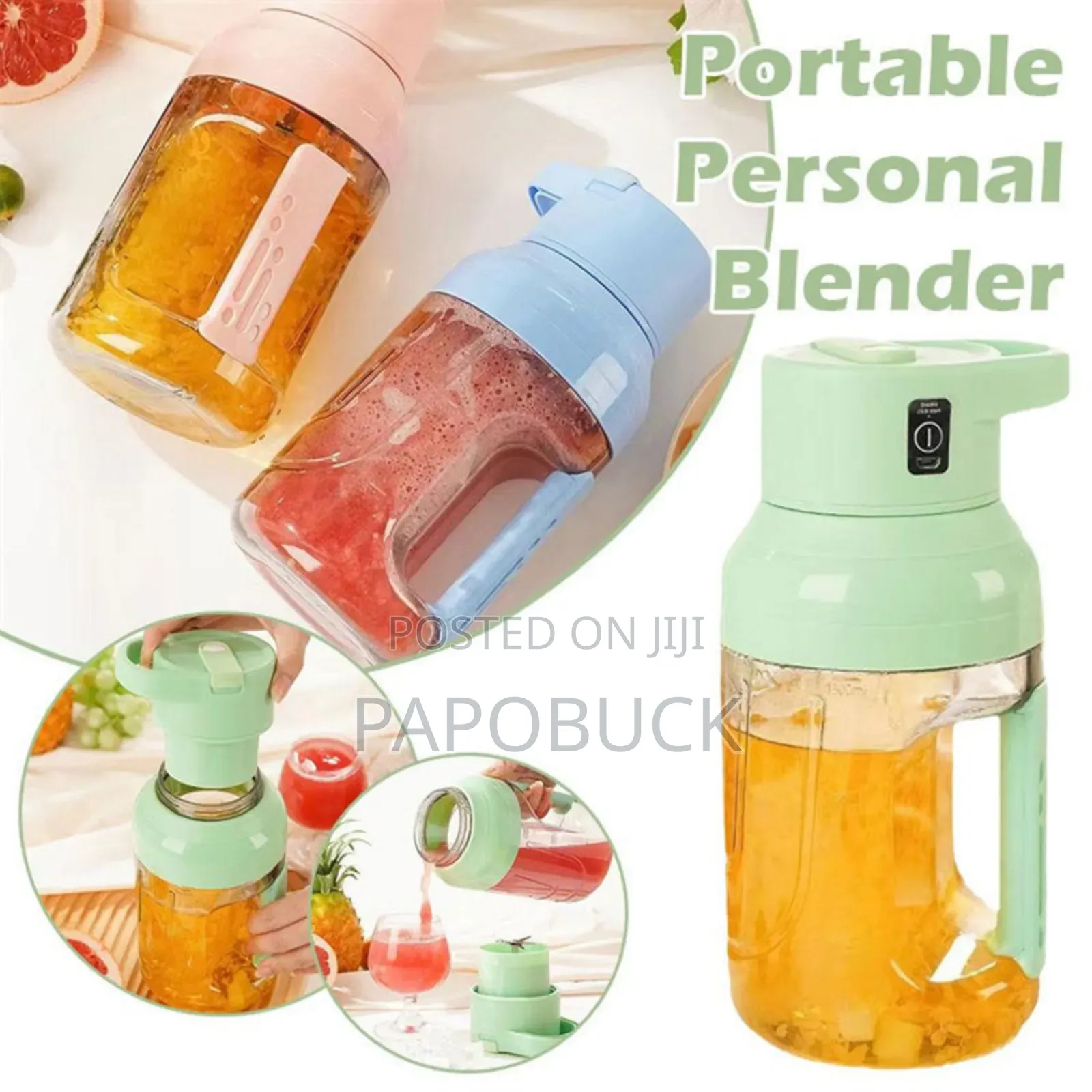 Electric Rechargeable Fruit Juicer With 8 Blades