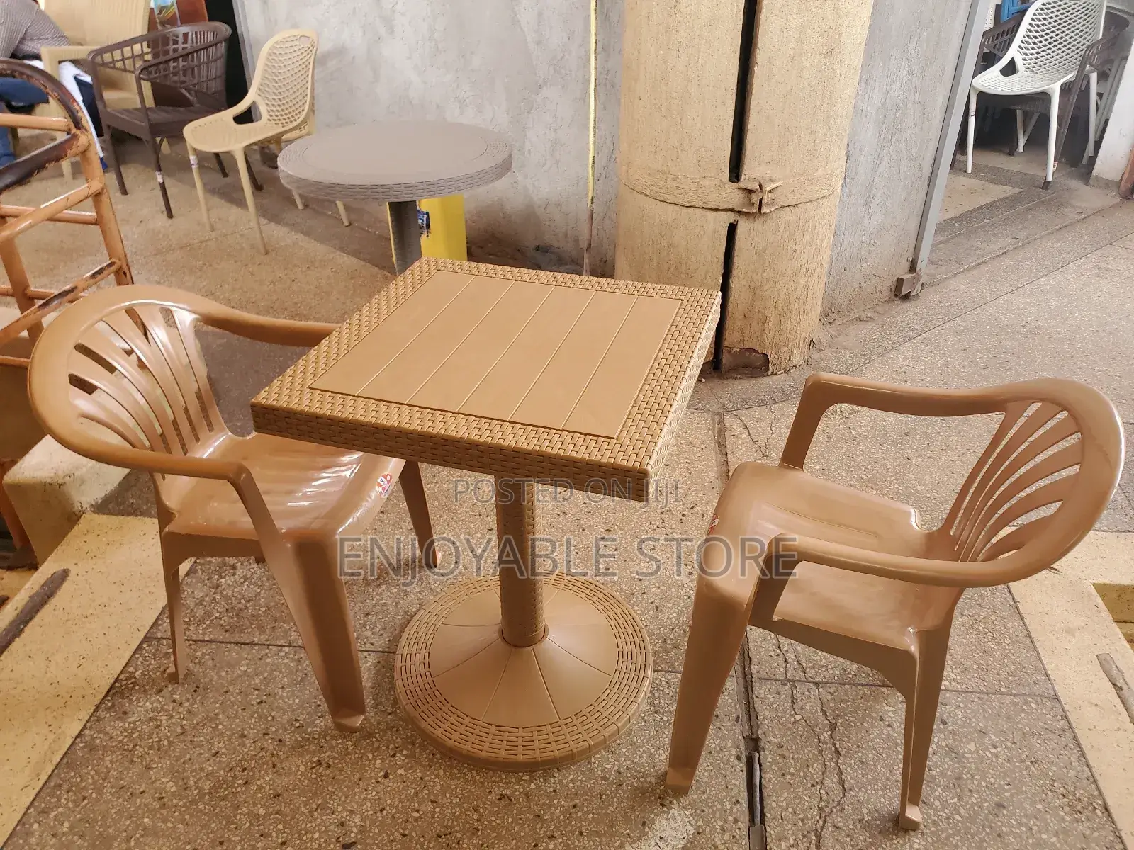 Plastic Table and 2 Chairs