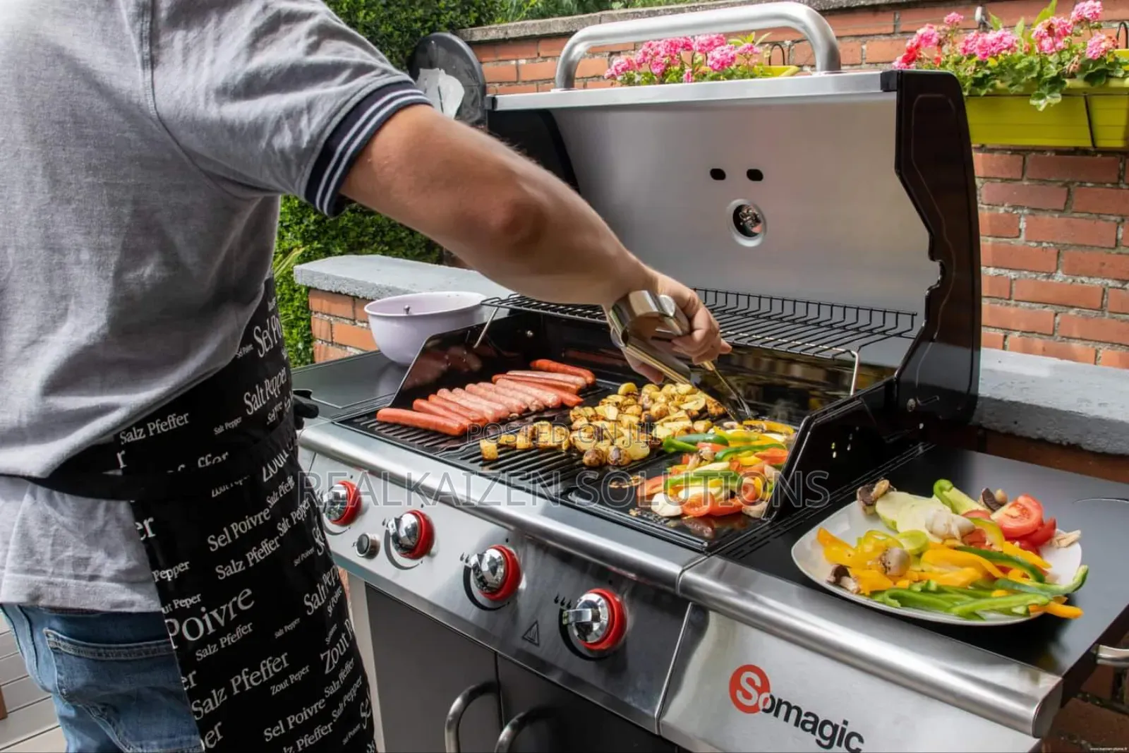 France SOMAGIC MANHATTAN 4+1 Gas Barbecue Grill| Side Burner
