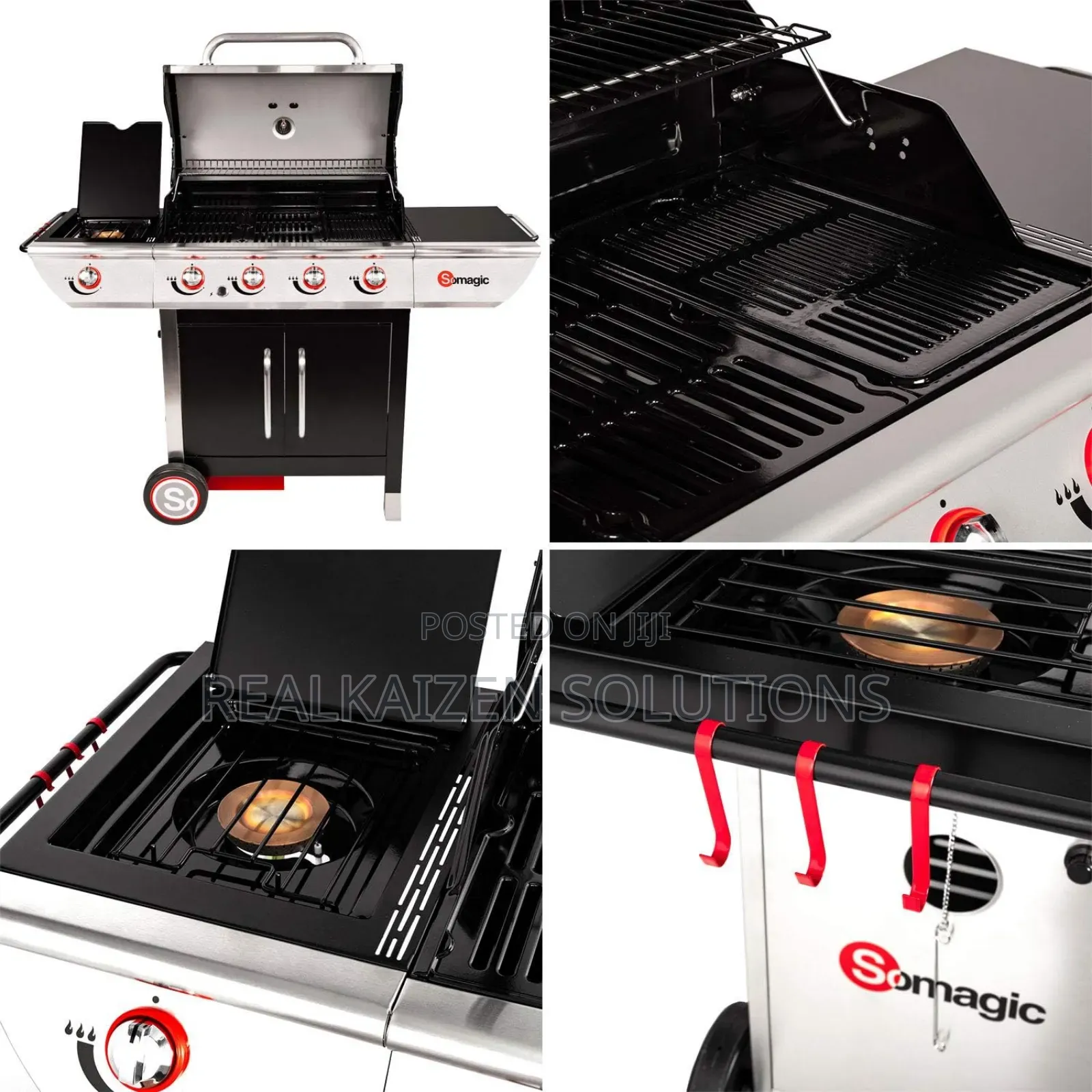 France SOMAGIC MANHATTAN 4+1 Gas Barbecue Grill| Side Burner