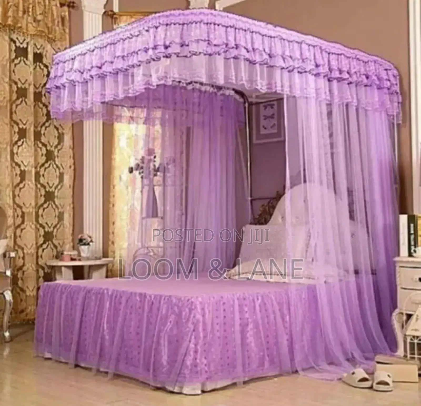 Luxurious Mosquito Bed Net With Stand Rails