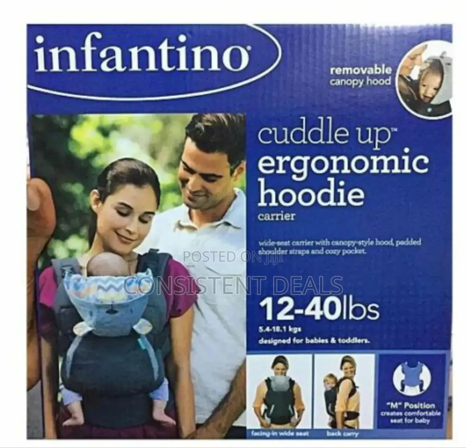 Infantino Cuddle Up Ergonomic Hoodie Baby Carrier