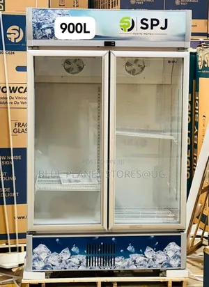 SPJ 900litres Double Door Display Chillers/Refrigerators.