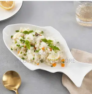 11 Inch Steak, Fish Plate Tray Dinner Platter, Bowl- White