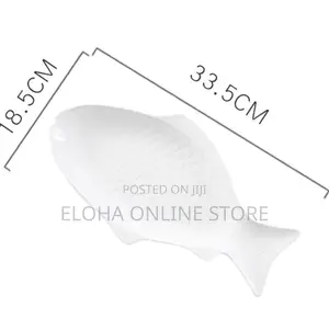 11 Inch Steak, Fish Plate Tray Dinner Platter, Bowl- White