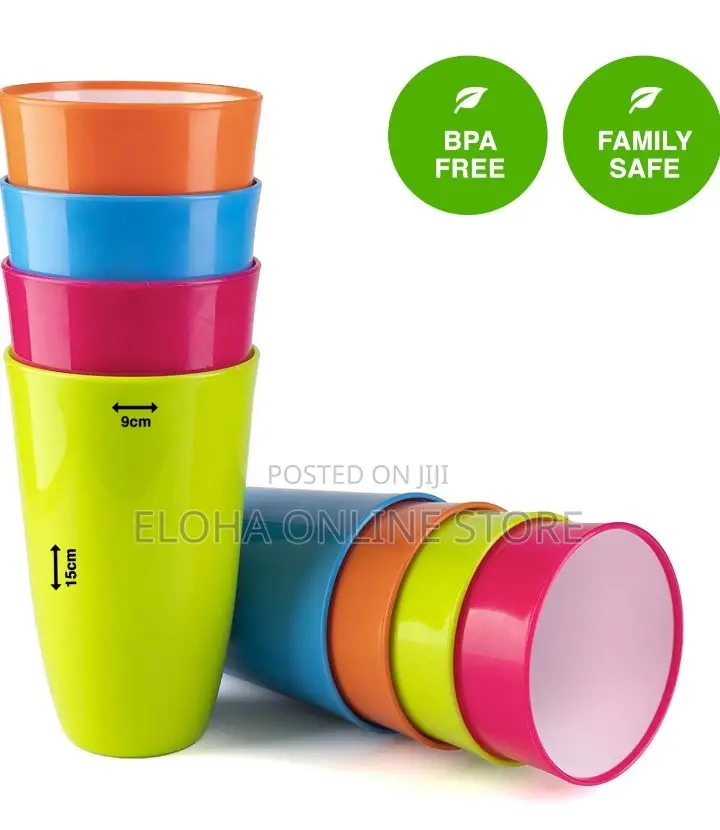 12 Pieces of Plastic Juice Tumbler Cups