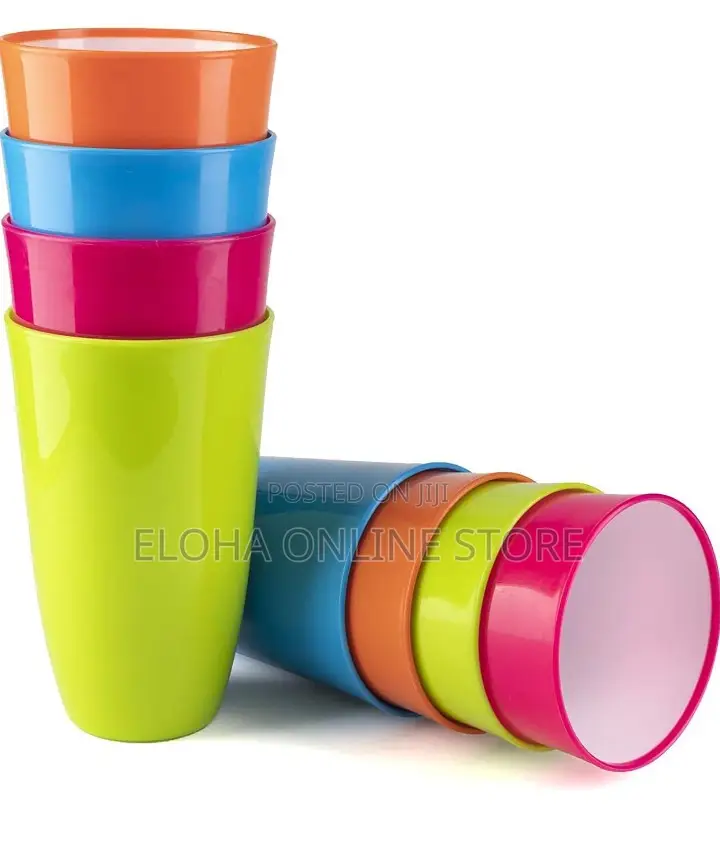 12 Pieces of Plastic Juice Tumbler Cups
