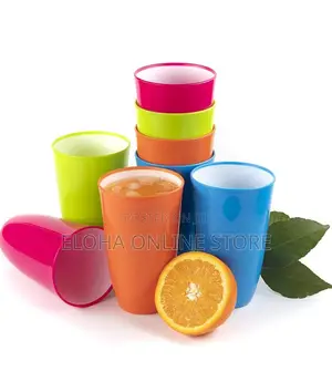 12 Pieces of Plastic Juice Tumbler Cups