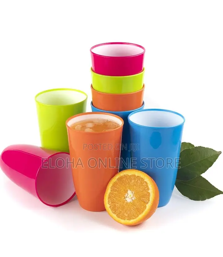 12 Pieces of Plastic Juice Tumbler Cups