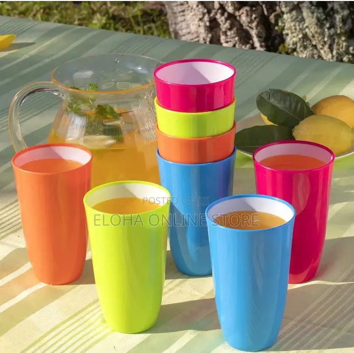 12 Pieces of Plastic Juice Tumbler Cups