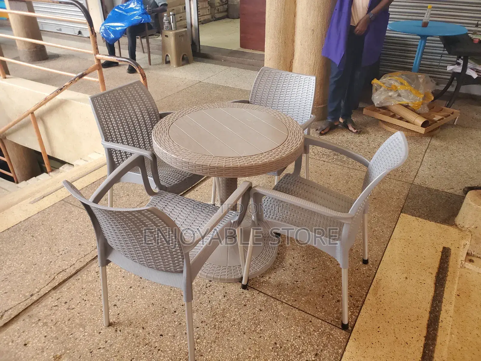 Plastic Chairs and Table