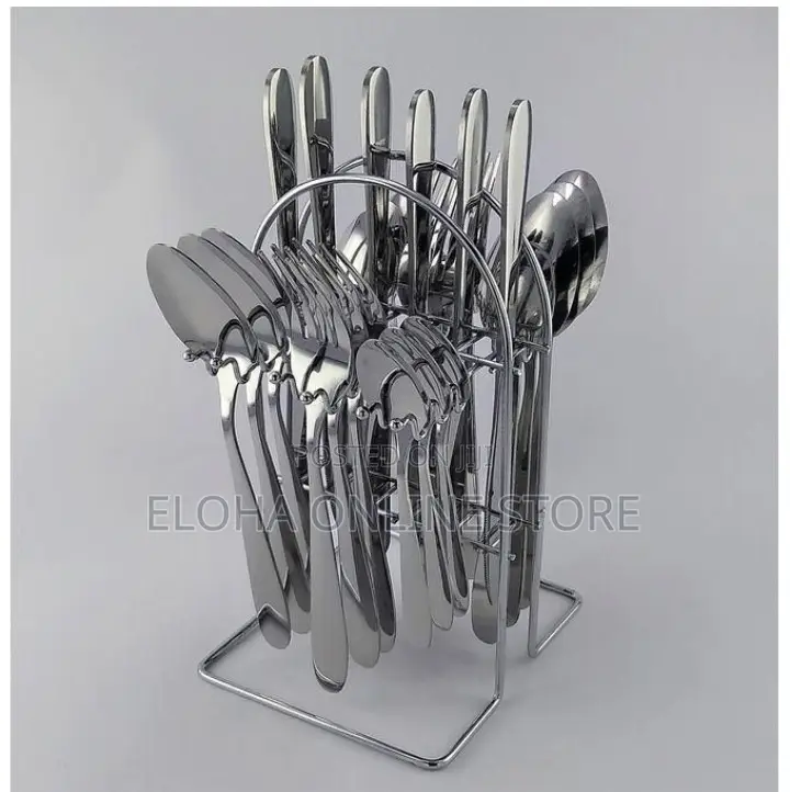 24 PCS Self Design Dinner Cutlery (Forks, Spoons Knives)