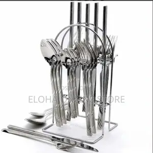 24 PCS Self Design Dinner Cutlery (Forks, Spoons Knives)