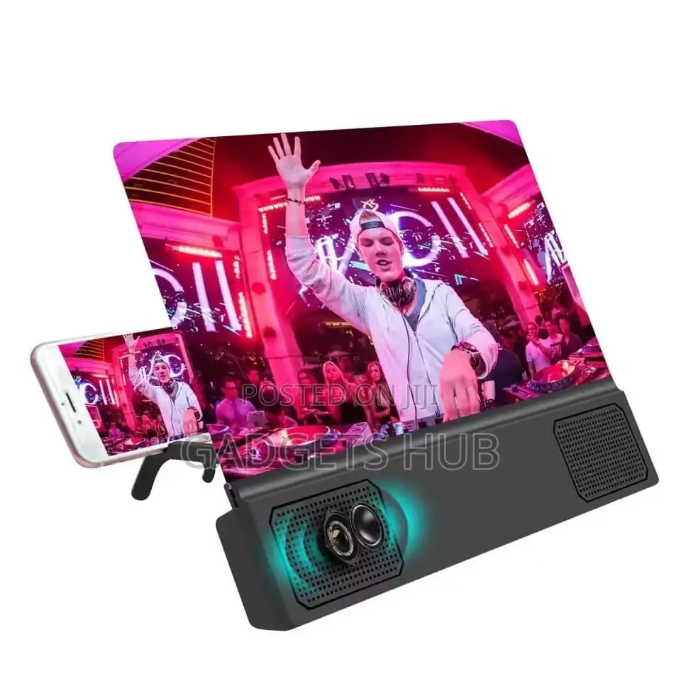 3d Mobile Phone Screen Magnifier Bluetooth Stereo Speaker