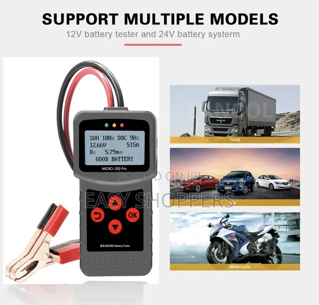 MICRO-200PRO Automobile Battery Tester Capacity Digital