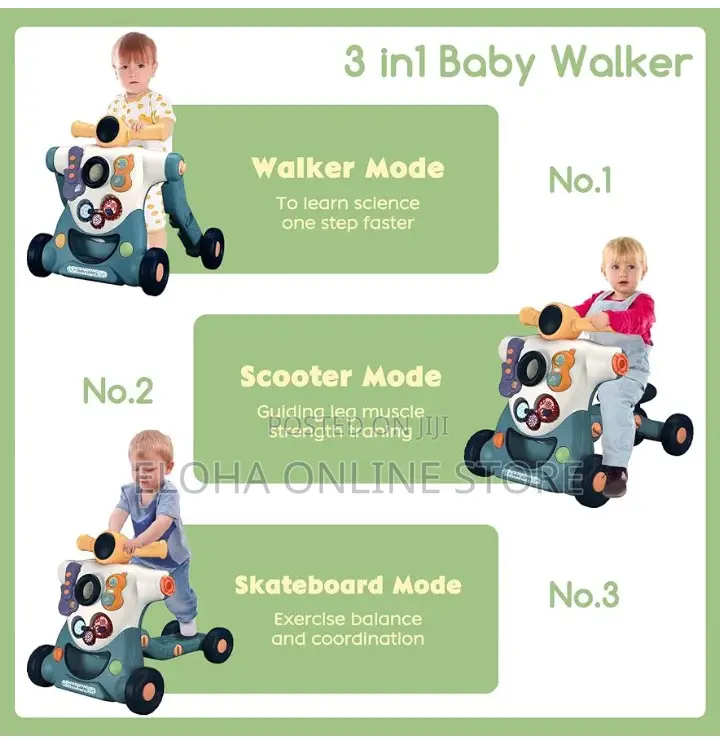 Three in One Baby Walker for Boys and Girls