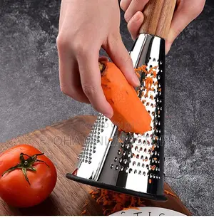 Stainless Steel Vegetable Grater With Wooden Handle