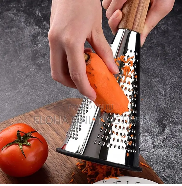 Stainless Steel Vegetable Grater With Wooden Handle