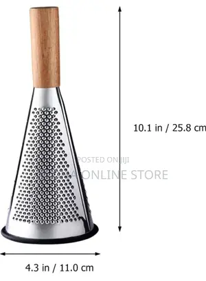 Stainless Steel Vegetable Grater With Wooden Handle