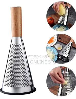 Stainless Steel Vegetable Grater With Wooden Handle