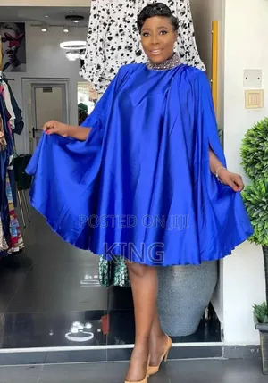 Ladies Royal Blue Shirt Dress