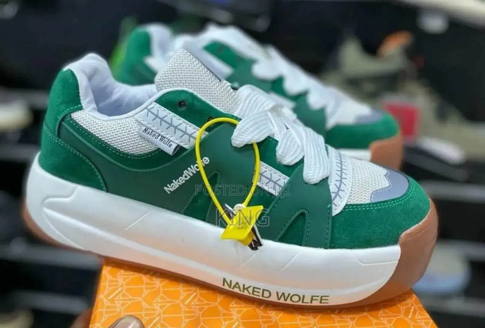 Naked Wolfe Green Slider Premium Sneakers